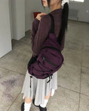 Letil Hippie Velvet Bokashi Eyelet Collar T-Shirt