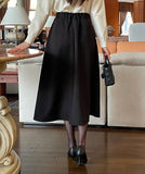 Beluti Brushed Banding Flare Skirt