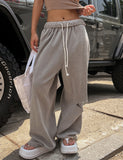 (UNISEX) Piggy cutting wide sweat pants