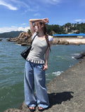 Bohol Dot Frill Halterneck Layered Sleeveless