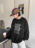 [BAONHAUS] Corrie Cat Printed Brushed Sweatshirt