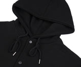Flower Dot Embroidery Snap Hood Jacket