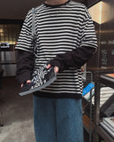 Odd Stripe Layered T-Shirt