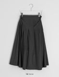 Namil Pleated Layered Banding Long Skirt
