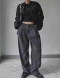 (UNISEX) Weight One Pin Tuck Wide Slacks