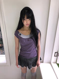 Fuko Striped Button Sleeveless