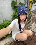 Uet US Overfit Off-Shoulder Printed Short Sleeve T-Shirt