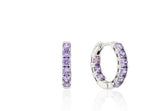 Essence Silver (W) Tennis One-Touch Earrings M Purple