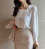 Beginning Square Neck Blouse