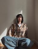 Vince Damage Hood Check Jacket