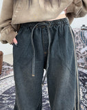 Menver Track Banding Denim Pants