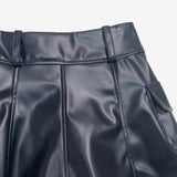 Jayva Leather Flare Skirt
