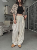 Blend stitch balloon banding pants