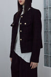 wool terry bookle tweed jacket