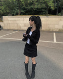 Dias Crop Collar Zip Up Jacket