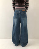 Nur Semi Wide Denim Pants