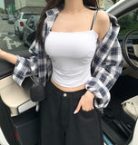 Color Matching Shirt High Quality Loose Fit Long Sleeve Shirt