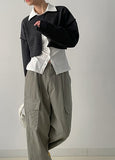 724 Peach Adjust Cargo Wide Pants