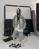 Chris Damage Hooded Denim Jacket
