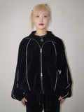 LETTERING PIPING TRACK ZIP-UP