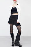 Roteo Unbalance Shirring Brushed Skirt