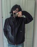 Tech Color Matching High Neck Hood Zip-Up