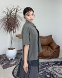 Luper crop check shirt