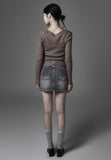 Vintage brushed denim skirt