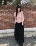 Havel Button V-Neck Long Sleeve T-Shirt