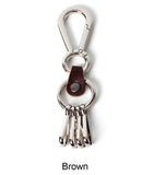 Laode leather clip keyring