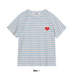 AubeA Stripe Heart Tension T-shirt