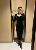 Older Cubic Bolero Velvet Long One Piece