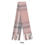 Cloud Embroidery Bold Check Muffler