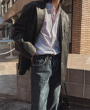 Kates leather over blazer