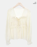 Hakim Romantic Shirred Frill Blouse