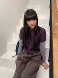 Shuel Wool Cable Short Sleeve Knit