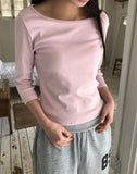 Newren Boat Neck Three Quarter T-Shirt