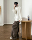 Skin Half Neck Knit Sweatshirt