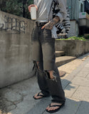 Vintage destroyed denim