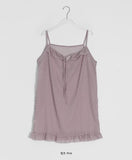 Zelda Dot Frill See-through Sleeveless Layered One Piece