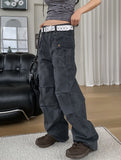 Coase Washing Cut Parachute Pants