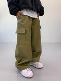 Buffing leather cargo pants