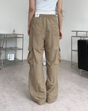 Miel Pintuck Nylon Cargo Pants