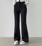 Corduroy Brushed Long Bootcut Banding Pants