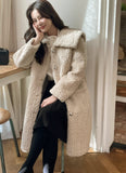 Tero Big Collar Boucle Mustang Long Coat