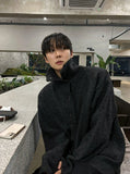 Button High Neck Knit