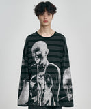 Geumone Washed Stripe Long Sleeves T-shirt
