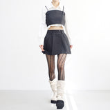 Ner shirt + bustier + pleated skirt set