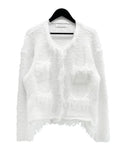 Flat Tweed Knit Cardigan