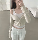 Soft Touch Slim Fit Span Long Sleeve Cardigan